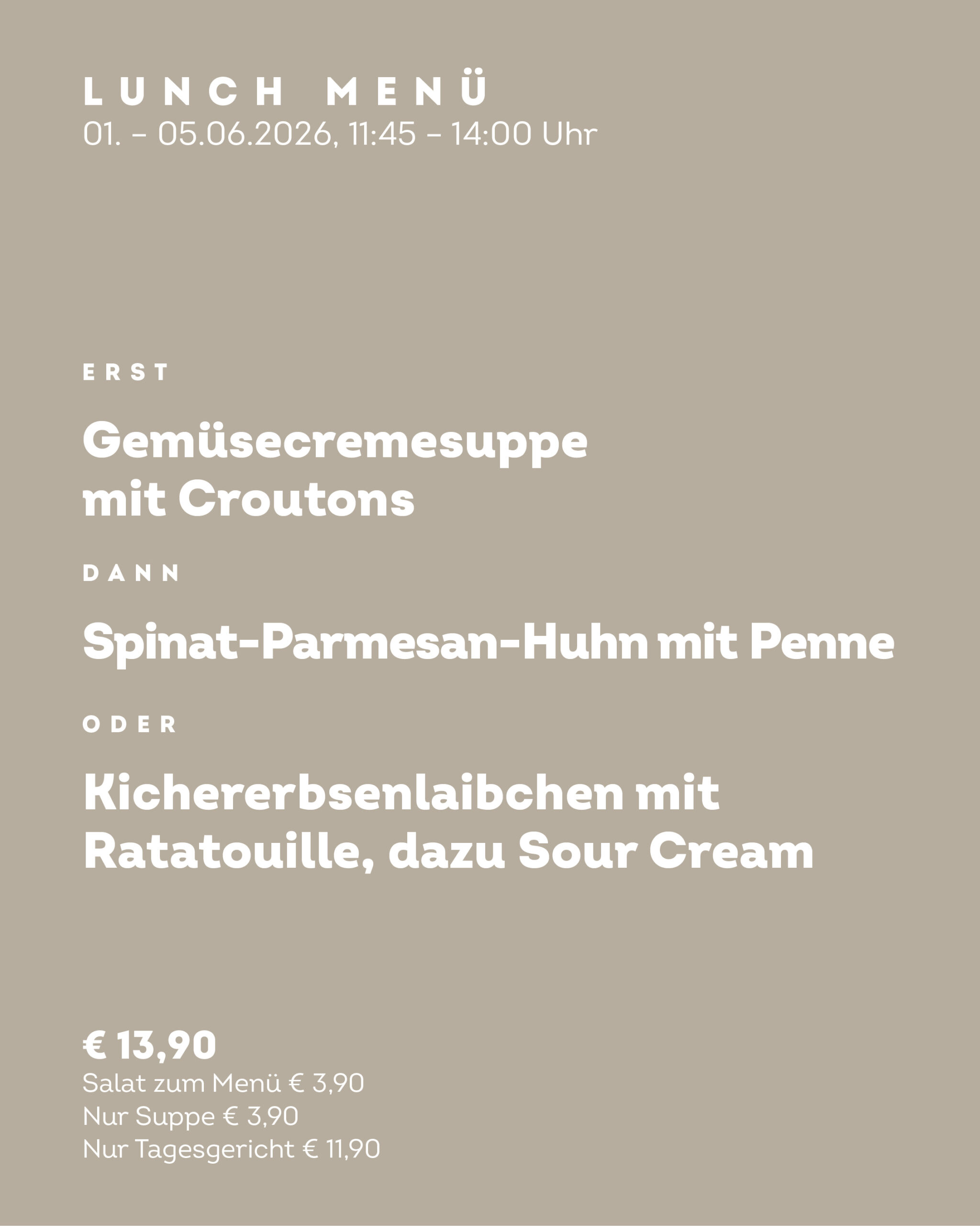 Lunch Menü