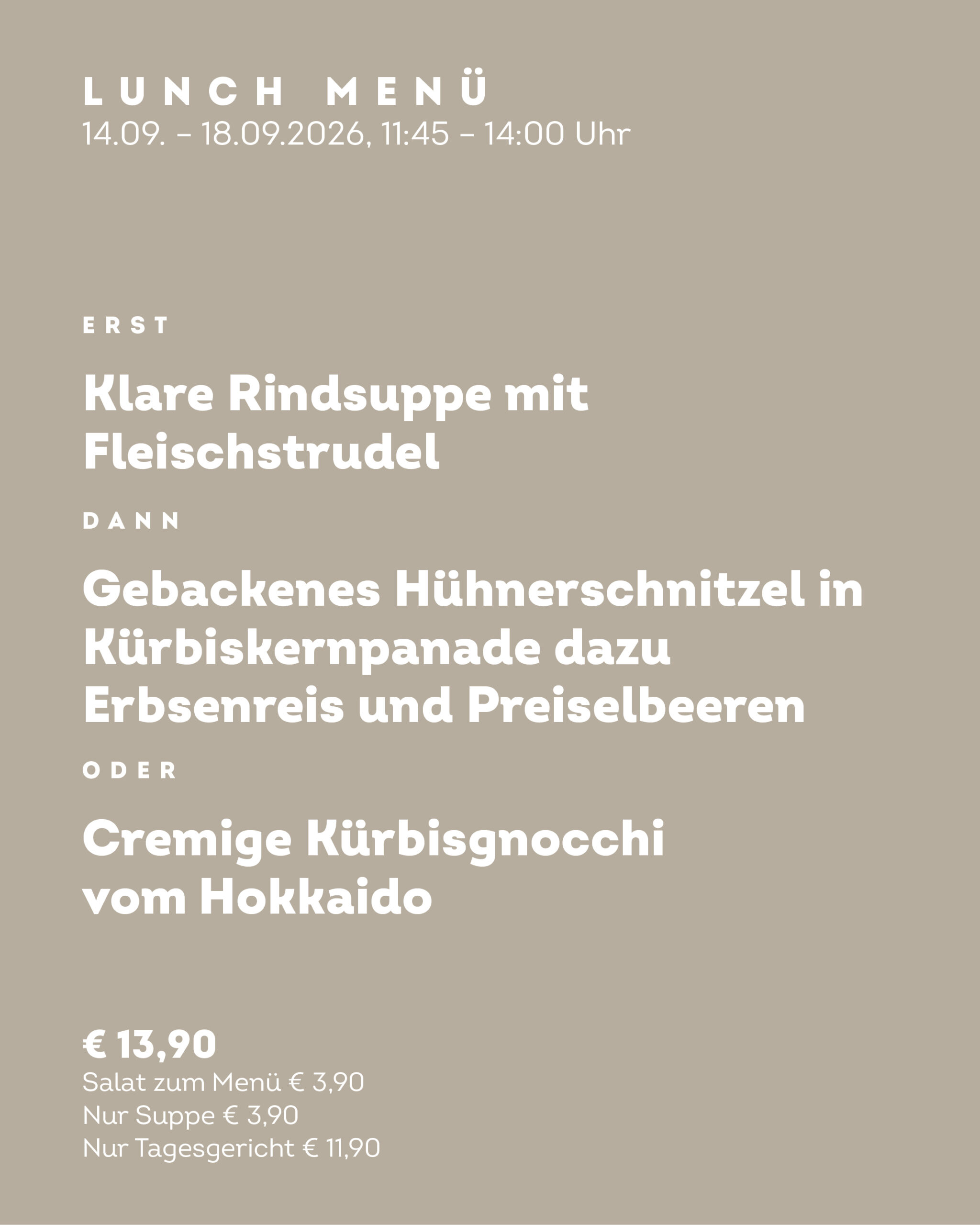 Lunch Menü