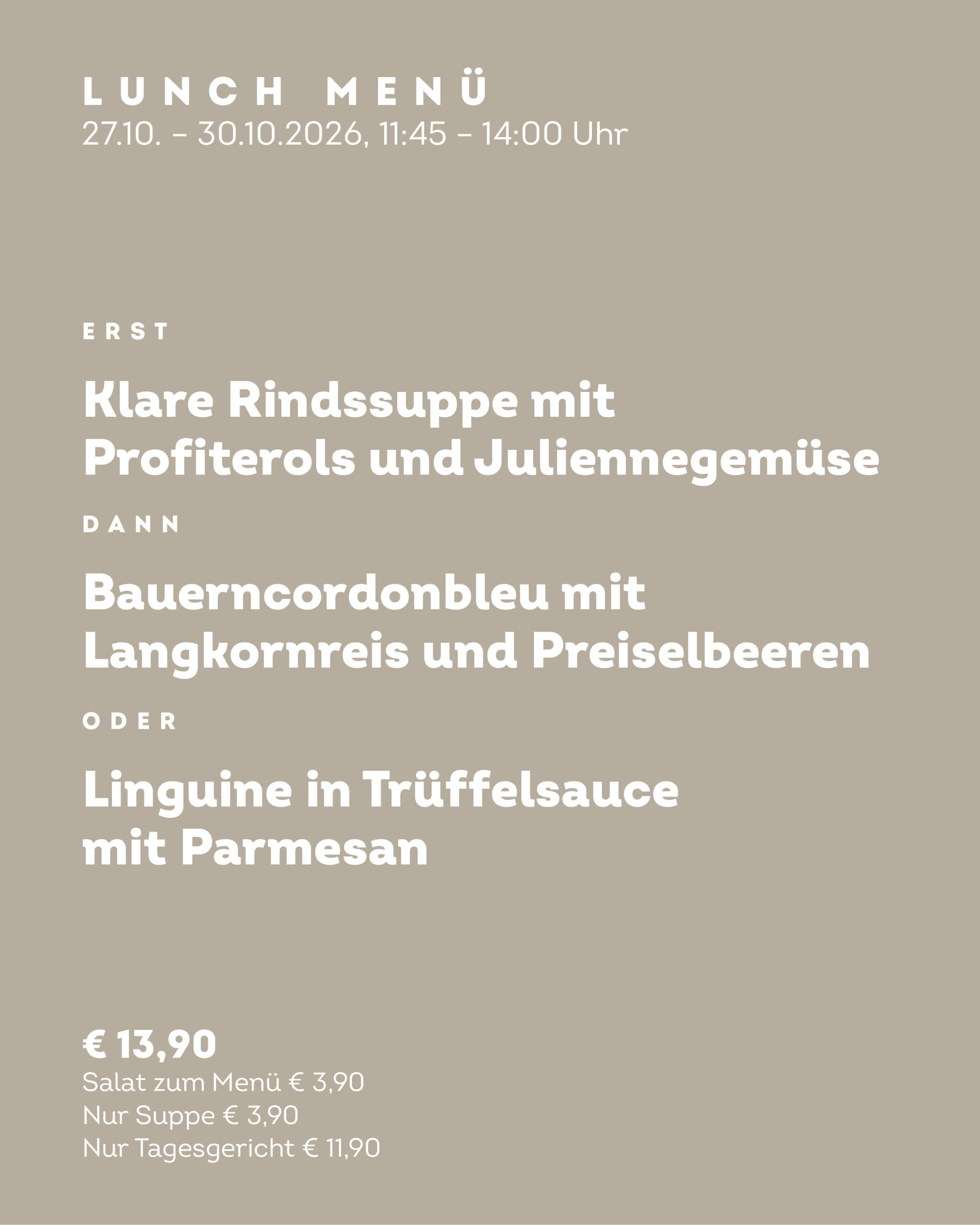 Lunch Menü